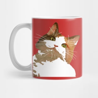 Cute Calico Cat With Tilted Head Mug